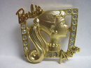 1998 MATTEL BARBIE BROOCH PIN WITH RHINESTONES