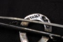 Antique Sterling Silver Horseshoe & Crop Whip Bar Pin with Marcasites