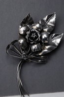 VINTAGE STERLING SILVER AUCELLO FLORAL PIN c. 1920