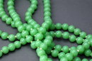 Vintage Jadeite Glass Beaded Strand Necklace Endless 58