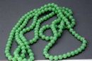 Vintage Jadeite Glass Beaded Strand Necklace Endless 58