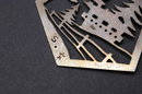Sterling Silver Chain & Japanese House Landscape Scene Pendant Necklace