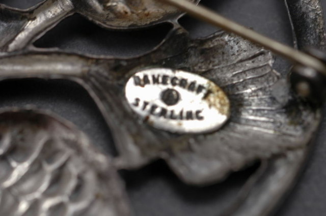 Sterling Silver Danecraft Pine Cone Brooch Pin