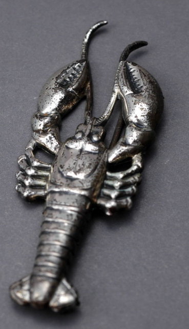 Vintage Sterling Silver Very Detailed Lobster Pin