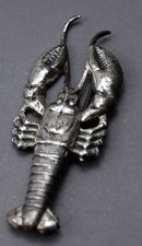 Vintage Sterling Silver Very Detailed Lobster Pin