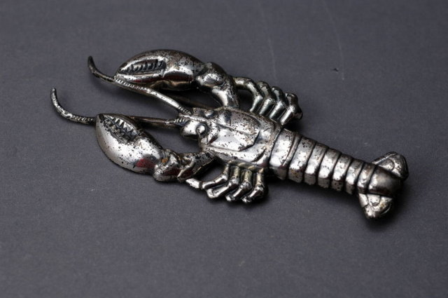 Vintage Sterling Silver Very Detailed Lobster Pin