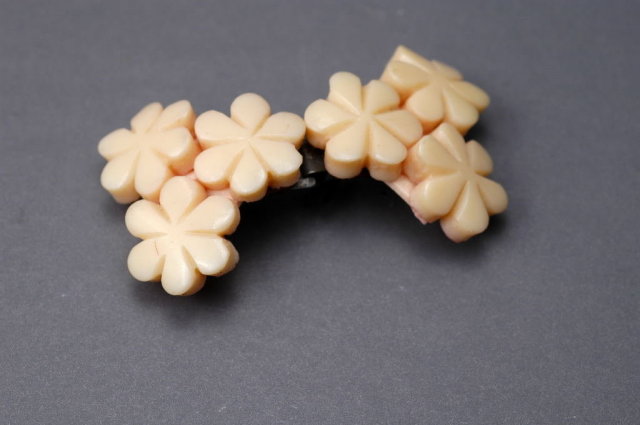Vintage Celluloid Flower Belt or Sash Buckle Pale Pink