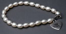 I Am Loved Sterling Charm Pearl Bracelet