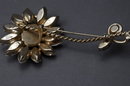 Large Vintage Black Centered White Daisy Brooch