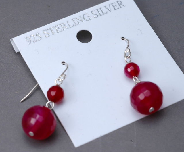 Rubellite, Red, Tourmaline & Sterling Silver Earrings ** PRICE REDUCED!**