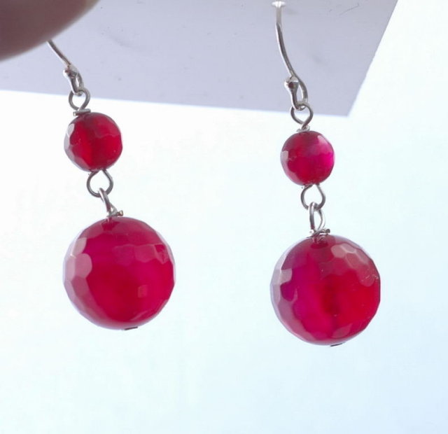 Rubellite, Red, Tourmaline & Sterling Silver Earrings ** PRICE REDUCED!**
