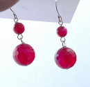 Rubellite, Red, Tourmaline & Sterling Silver Earrings ** PRICE REDUCED!**