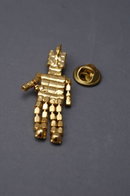 Rhinestone Colorful RED WHITE AND BLUE Toy Soldier Nut Cracker Lapel Pin
