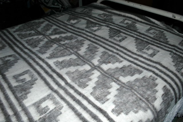 Hand Made Woven 100% Wool Blanket Momostenango, Guatemala 84