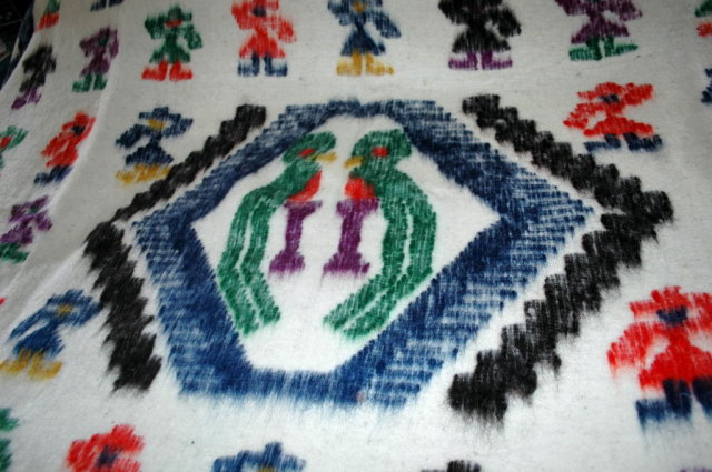 Hand Made Woven 100% Wool Blanket Momostenango, Guatemala Matrimonial Size
