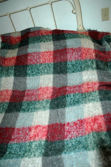 100% Mohair Hudson Bay Company of Scotland Stadium Blanket, Lap Throw, Vintage Plaid
