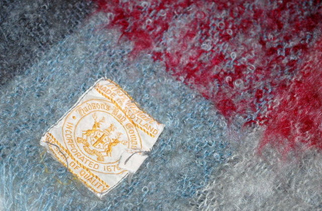 100% Mohair Hudson Bay Company of Scotland Stadium Blanket, Lap Throw, Vintage Plaid
