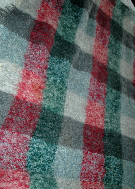 100% Mohair Hudson Bay Company of Scotland Stadium Blanket, Lap Throw, Vintage Plaid