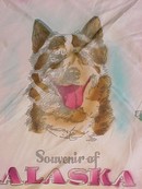 Alaska Husky Souvenir Scarf Vintage *Tinted*