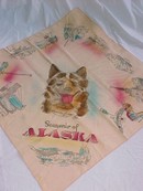 Alaska Husky Souvenir Scarf Vintage *Tinted*