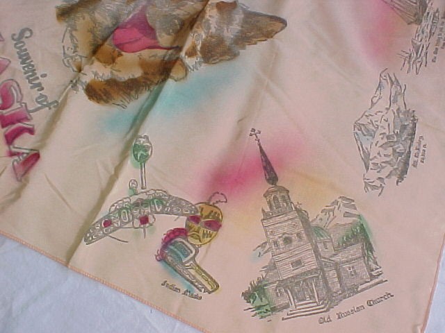 Alaska Husky Souvenir Scarf Vintage *Tinted*