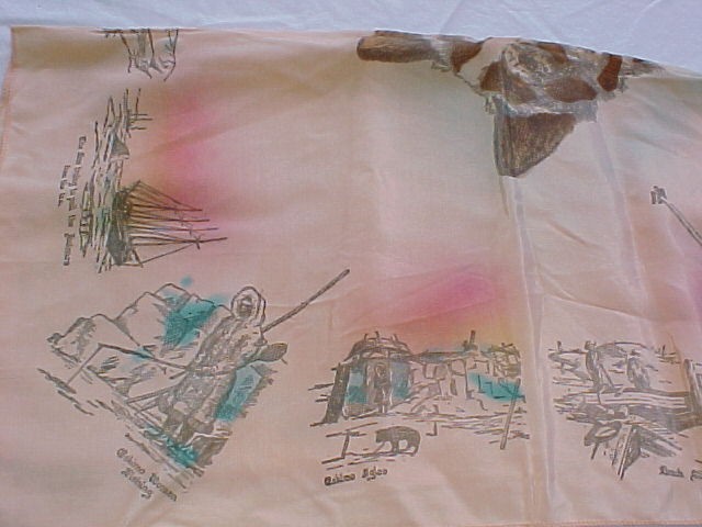 Alaska Husky Souvenir Scarf Vintage *Tinted*