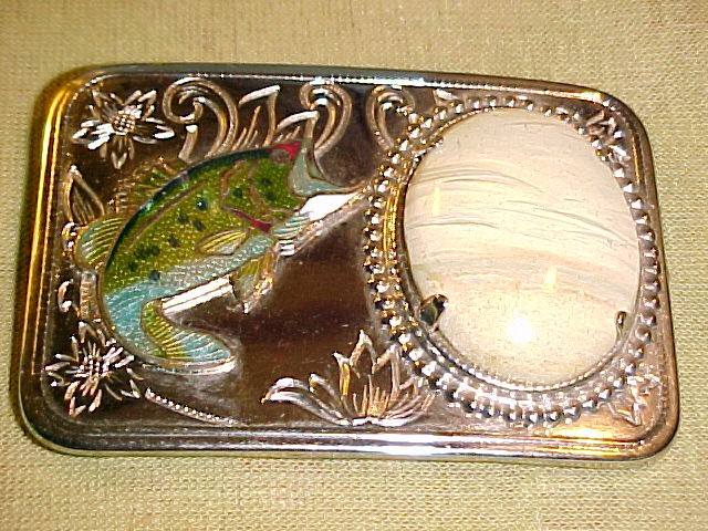 Fish Belt Buckle Enamel Large Mouth Bass