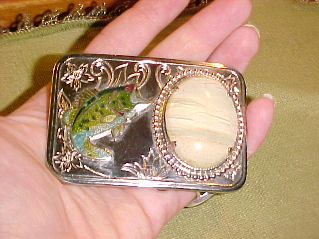 Fish Belt Buckle Enamel Large Mouth Bass