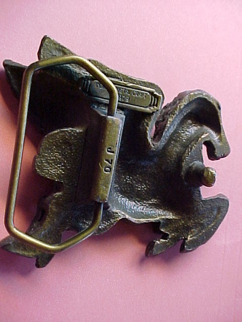 Pegasus Solid Brass Belt Buckle Indiana Metal **PRICE REDUCED **