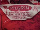 Tropical Seashell Shirt by Pilgrim of California made for Sears & Roebuck Nice Red,White, Black & Brown Seashell Print size XL 17-17 1/2