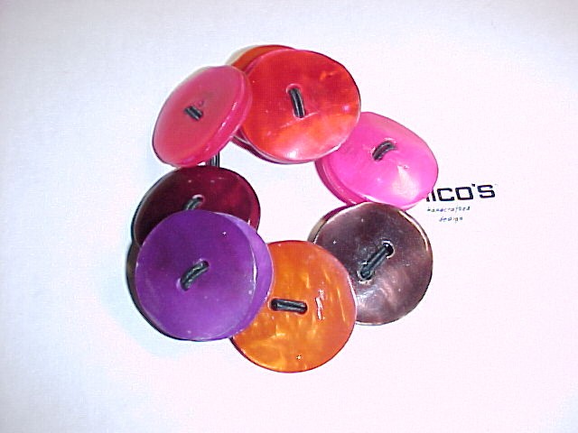 Genuine Shell Button Bracelet by Chico's Hand carved dyed shell *PRICE REDUCTION*