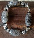 Chunky Agate & Quartz Bracelet, Handcrafted Original Design
