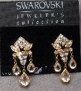 CRYSTAL DANGLE DROP FLEUR DE LIS AUTHENTIC SWAROVSKI JEWELLER'S COLLECTION