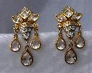 CRYSTAL DANGLE DROP FLEUR DE LIS AUTHENTIC SWAROVSKI JEWELLER'S COLLECTION