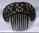 Authentic Antique Large Mantilla Hair Comb, Hand Carved Tortoise Shell -