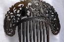 Authentic Antique Large Mantilla Hair Comb, Hand Carved Tortoise Shell -