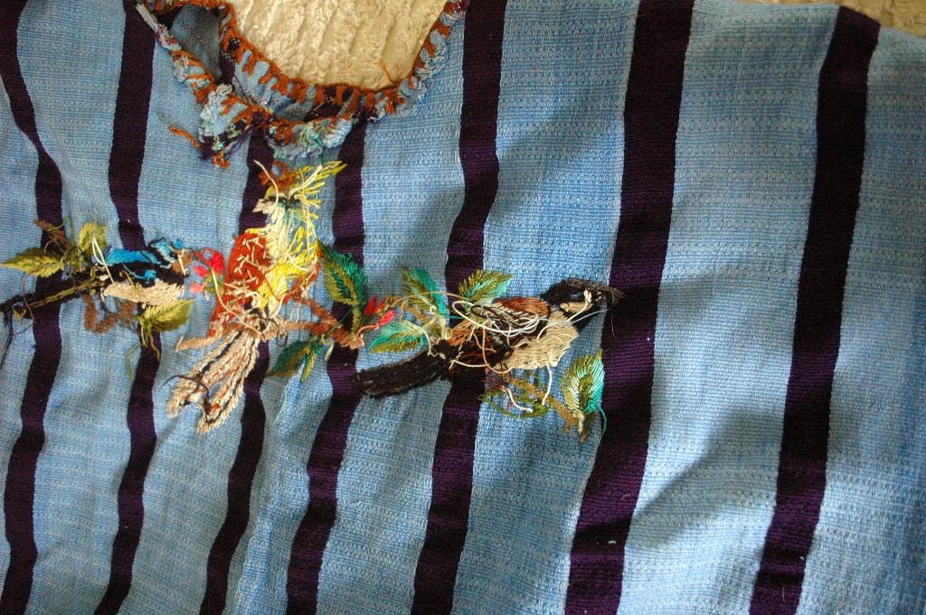 Huipil of Santiago Atitlán Guatemala emboidered with Raptors & Birds on Front and Shoulders **PRICE REDUCTION*!