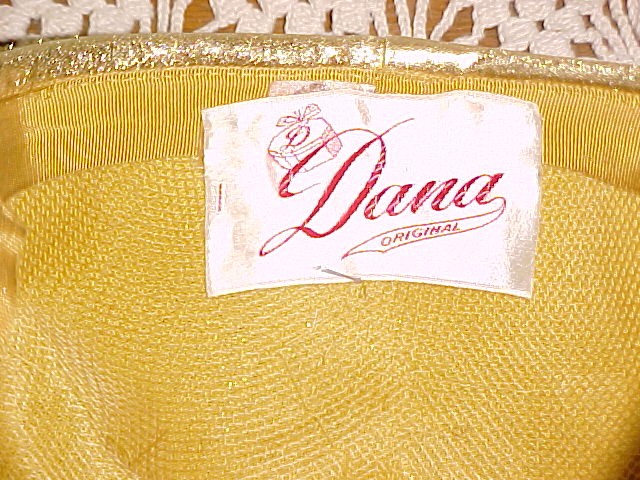 Gold Metallic Turban Style Hat Dana Original *PRICE REDUCTION!*