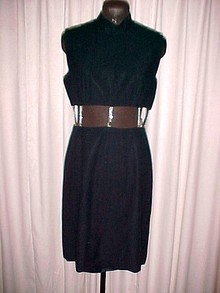 Revealing Midriff Dress with Rhinestone Straps little black party dress *PRICE REDUCTION*