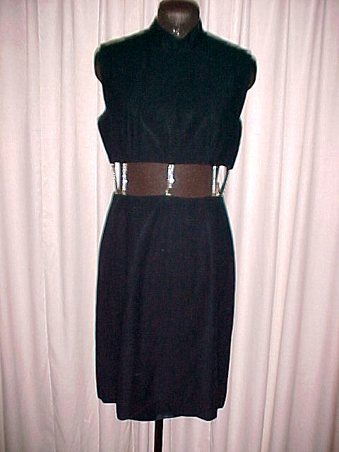 Revealing Midriff Dress with Rhinestone Straps little black party dress *PRICE REDUCTION*