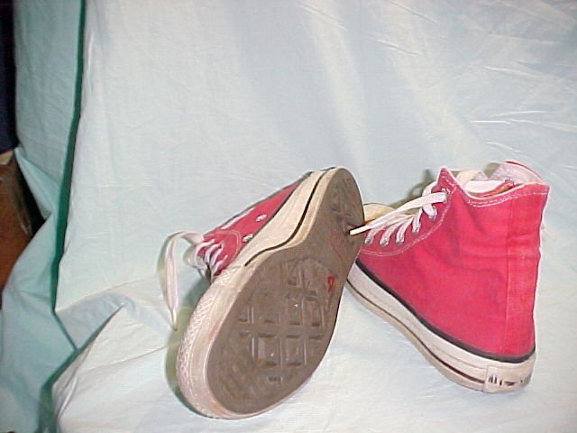 Red Chuck Taylor Hi Top Converse Shoes 5