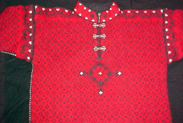 Exclusive Dale of Norway Red Sweater Pewter Clasps