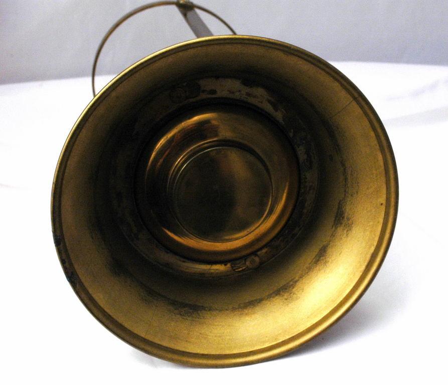 Brass with Red Glass Chimney Hanging Candle Lantern Light