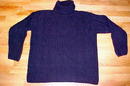 Navy Blue Turtleneck Irish Fisherman's Sweater Med Made in Ireland for LL Bean