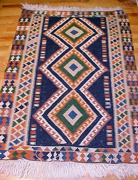 Persian Wool Kilim Carpet Hand Woven Rug