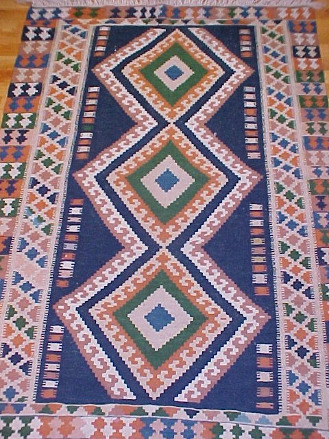 Persian Wool Kilim Carpet Hand Woven Rug