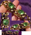 CHUNKY BRACELET Florenza Bracelet Green Glass Stones