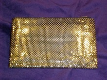 Whiting & Davis Co. Gold Metal Mesh Bag, Purse,
