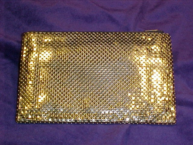 Whiting & Davis Co. Gold Metal Mesh Bag, Purse,