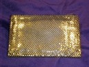 Whiting & Davis Co. Gold Metal Mesh Bag, Purse,
